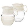 Petite Creamer Pitcher, Set of 2 (with Handle and Lid) - CRYSTALIA GLASS